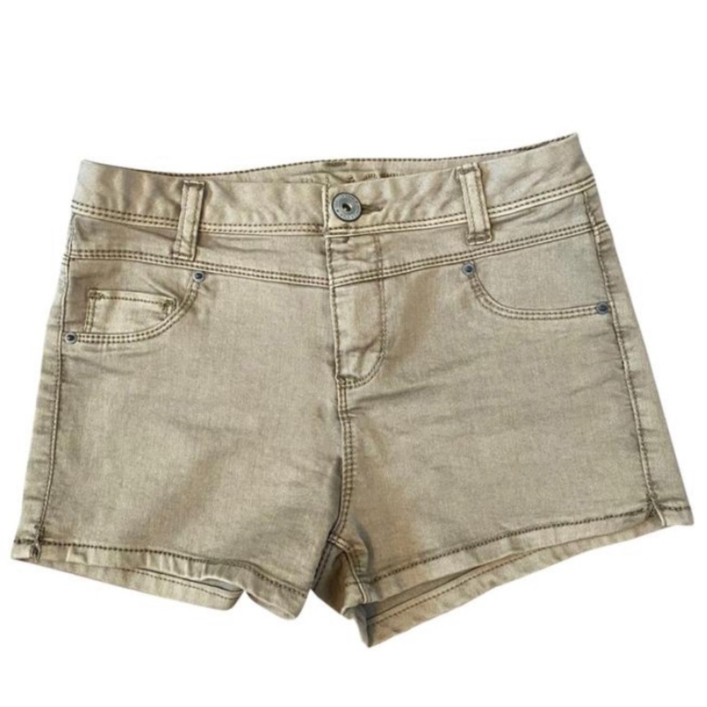 Vanilla Star High Waisted Khaki Mini Shorts